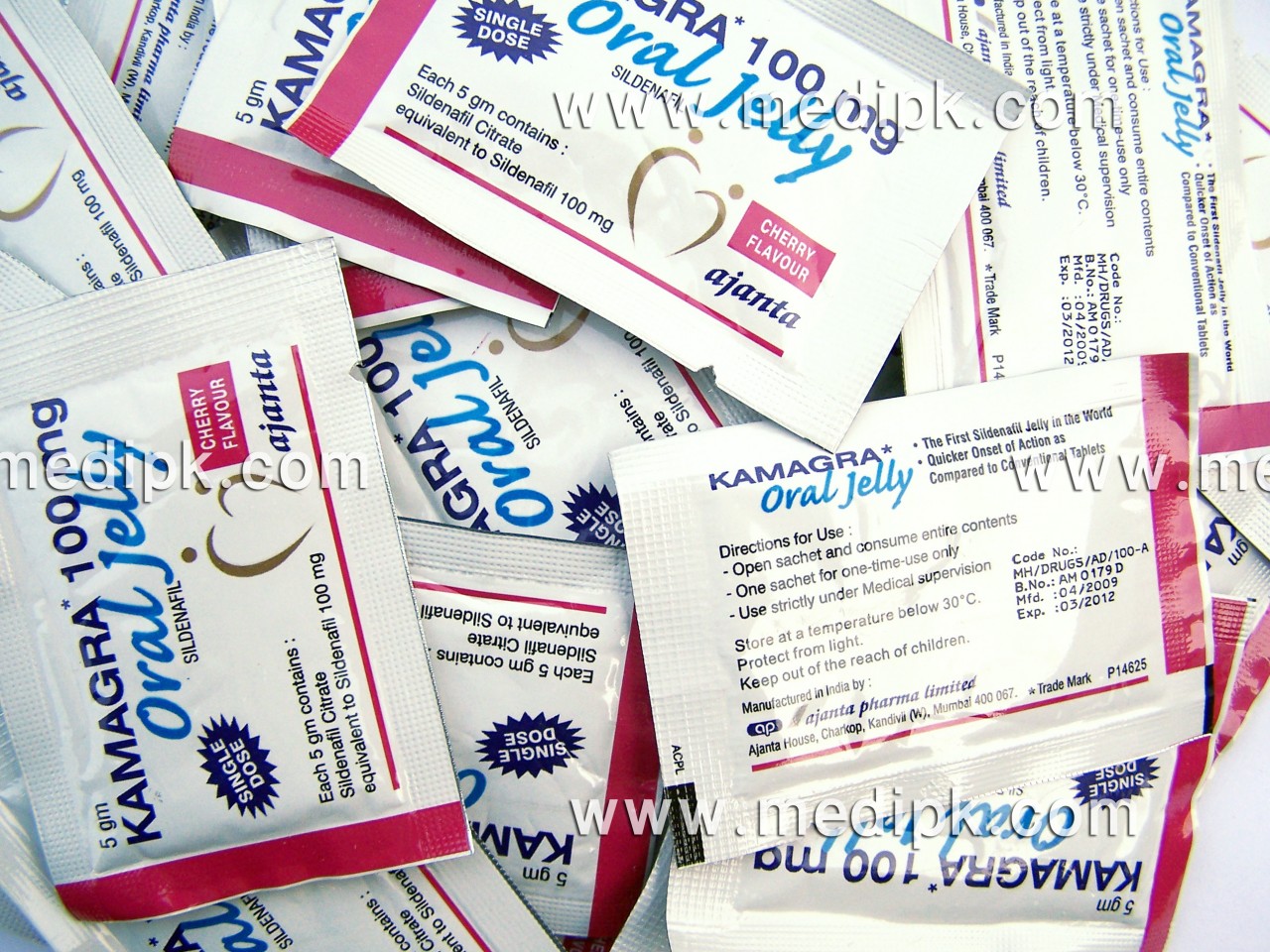 Kamagra 100mg Oral Jelly Cherry Flavour by ajanta / 1 Sachet