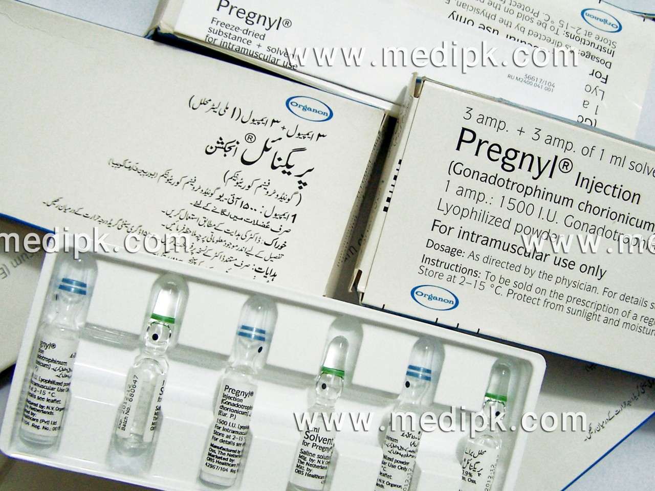 Pregnyl 1500 I.U Chorionic Gonadotrophin 1x1 Ampoul Per Pack / Amp