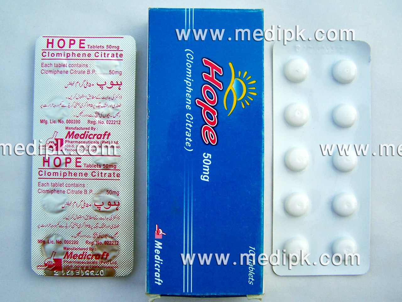 Hope (Clomiphene Citrate) 50mg by Medicraft Pharma / Strip