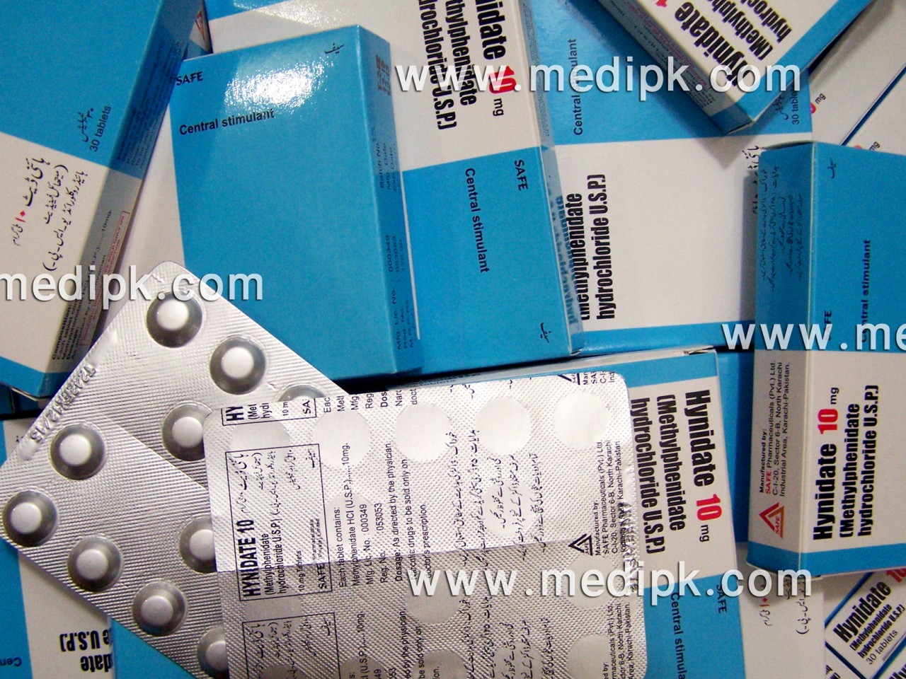 Hynidate (Methylphenidate Hydrochloride U.S.P.) 10 Mg by safe pharma 15 Tablets / Strip